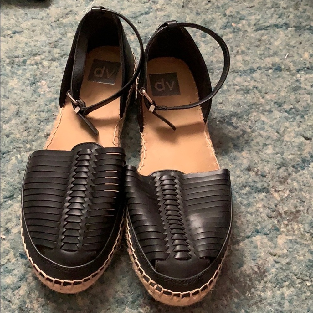 Black espadrille shoes